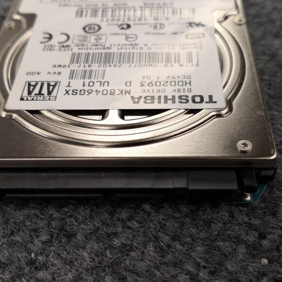TOSHIBA 80GB 2.5" SATA HARD DRIVE MK8046GSX HDD2D93 - Picture 2 of 6